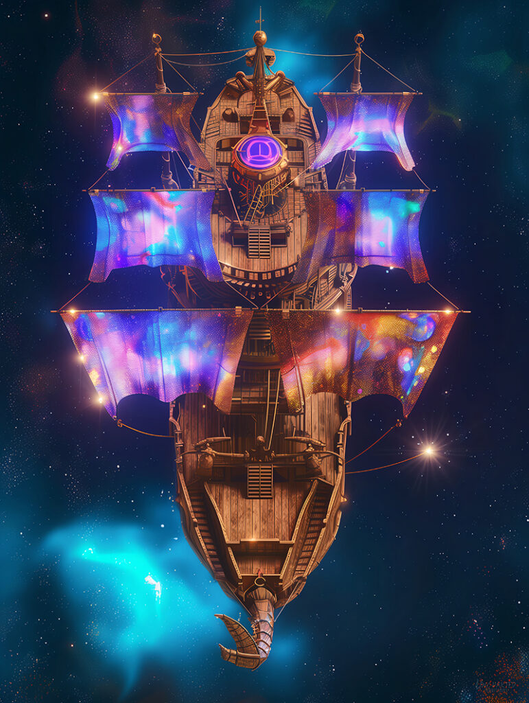 Galactic Galleon of Glimmering Dreams