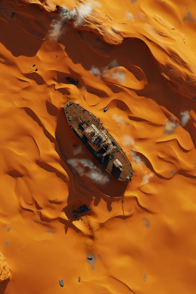 Deserted Ship in the Sands