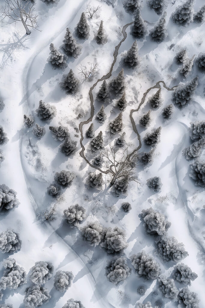 Frozen Forest and Stream