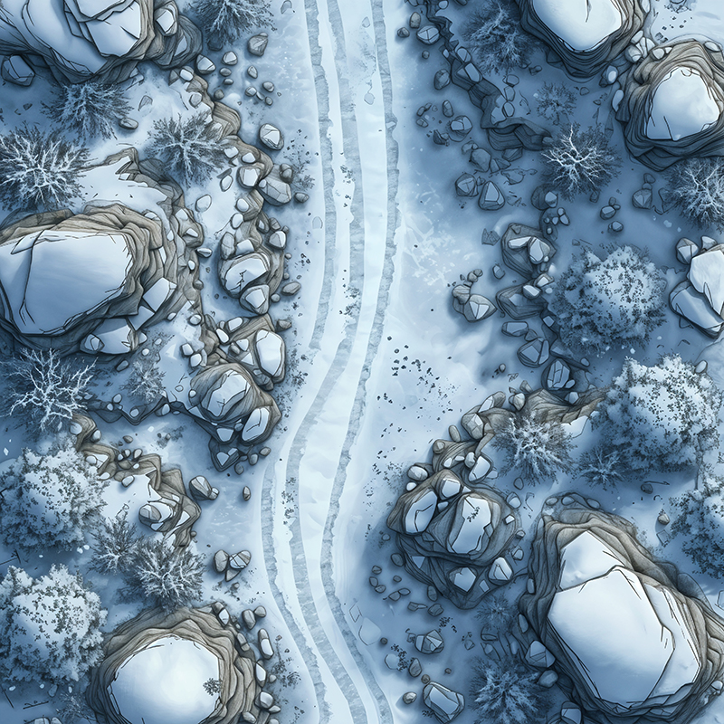 The Icy Route of Rocks