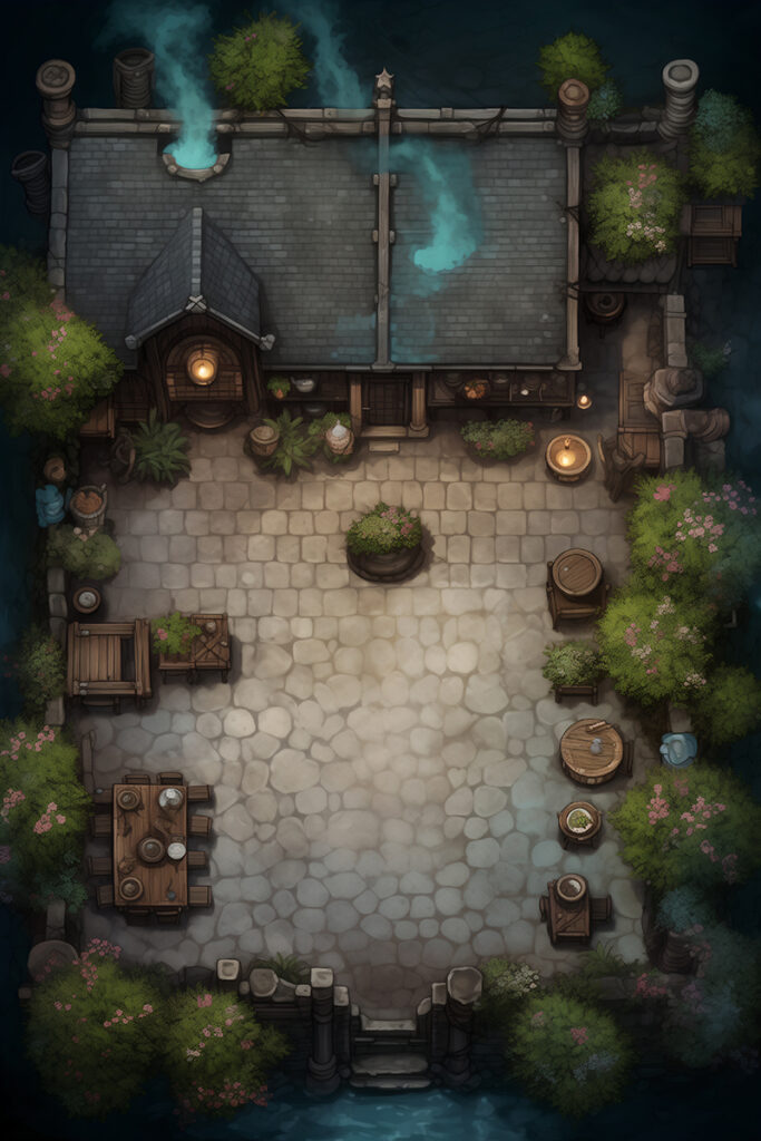 Courtyard of the Blue Smoke