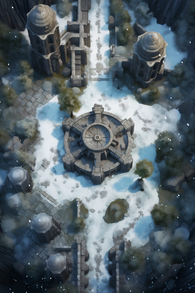 Snowy Ruins of Forgotten Fort