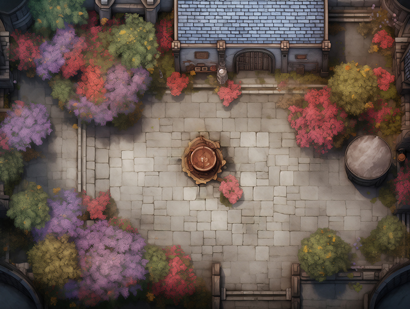 The Serene Courtyard of Colors